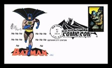 DR JIM STAMPS US COVER BATMAN COMICS SUPER HEROES FIRST DAY ISSUE CEC CACHET