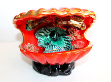 VALLAURIS RARE NIGHT LIGHT LAMP SHELL SAINT JACQUES CERAMIC ENAMELLED, FISH