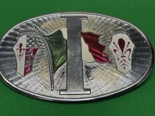 Orig.60"s Italian" I " Classic Car/Lambretta Scooter/M"Cycle/Chrome Oval Badge*1