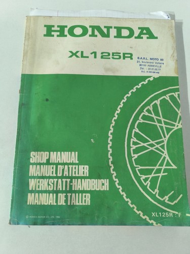 Manuel atelier 125r - manuel, xl