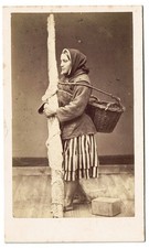 CDV old photo tradition costume fishing Boulogne sur mer Folklore
