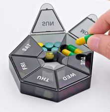 🇨🇵 Pilulier Semainier à 7 Compartiments En Étoile 🇨🇵