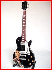 JOHNNY HALLYDAY GUITARE MINIATURE ! PORTRAIT SIGNATURE COLLECTION Rock Français