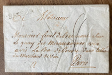 -=- Letter from Bayeux to PARIS / 1763 / original address / red wax stamp