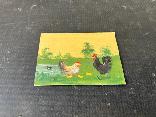 Petite peinture sur - , panneau