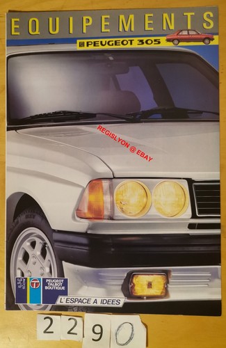 Peugeot 305 equipements - peugeot,