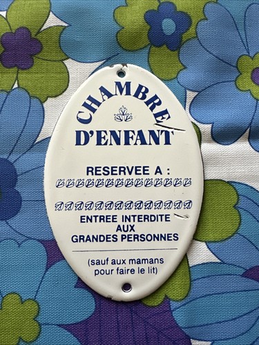 Plaque ancienne emaillee - ancienne,