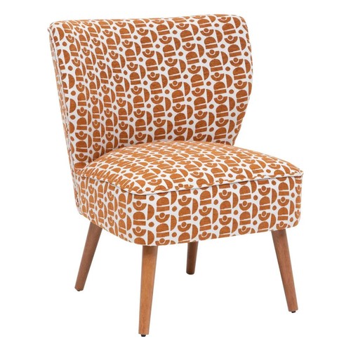 Fauteuil crapaud motifs - fauteuil,