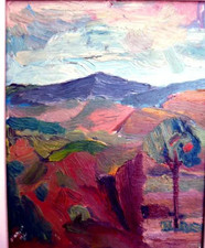 Tableau Ancien Huile Paysage