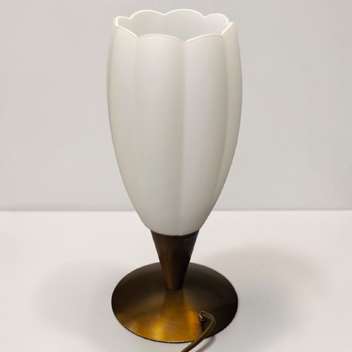 Mid century table lamp opaline - lamp,