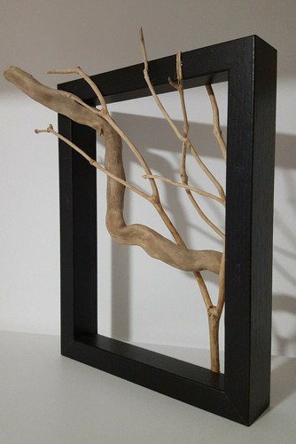 Cadre avec déco bois - en,