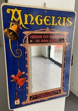 Antique Monks ANGELUS Dom Bosco No Enameled Plate Byrrh Mirror Cardboard