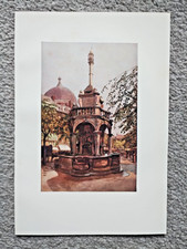 Le Perron Liegeois, Liege, Belgium - Antique Print - 1908