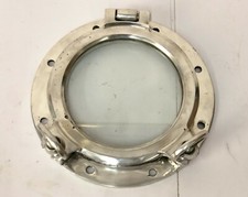 Hublots ronds en aluminium faits main - Lot de 2 décorations murales nautique...