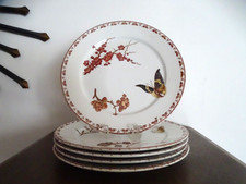 5 assiettes dessert faience