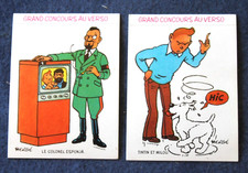 LOT 2 stickers LA VACHE QUI RIT 1976 HERGE / TINTIN