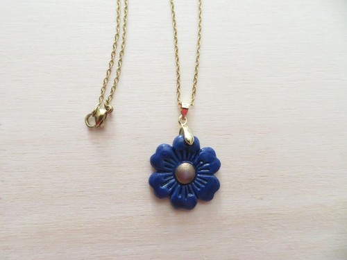 Collier pendentif fleur - pendentif,