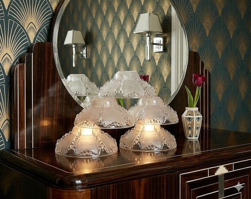 Tulipes abat jour verre - 5, en