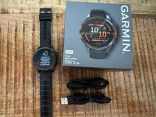 Garmin fenix 8 Amoled GPS Watch 47 mm Slate Gray with Black Silicone Band - Mint