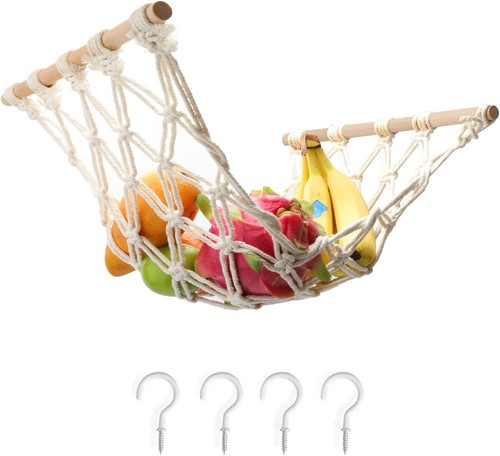 Hanging fruit hammock with - fruit,