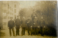 CPA animée Militaire Groupe