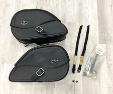 Saddlemen Drifter Hard Black Leather Teardrop Saddlebags 00-17 Harley Softail