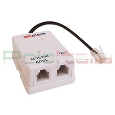 Filtre ADSL RJ11 Telecom Plus Adaptateur Diviseur Splitter Câble Téléphone Fax