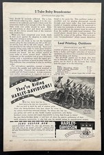 1942 Harley-Davidson Motorcycles WWII AD *They’re Riding Harley Davidsons!*