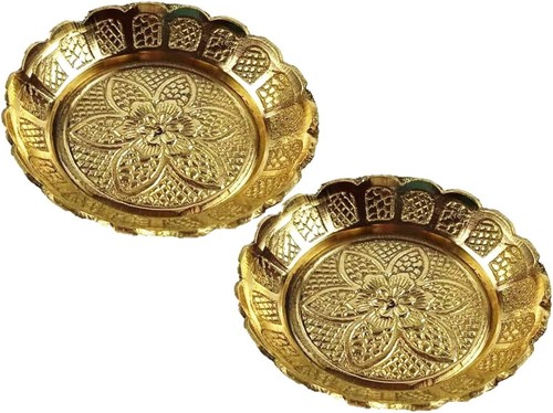Petites assiettes laiton - assiettes, en