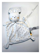 Doudou Plat Carré Lapin Blanc