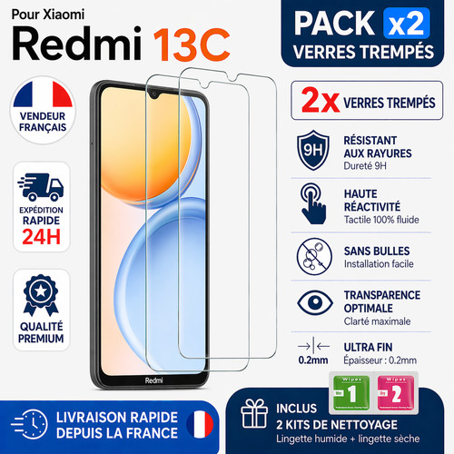 Verre trempé xiaomi - 2x,