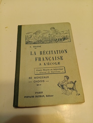 Livre scolaire ancien - livre,