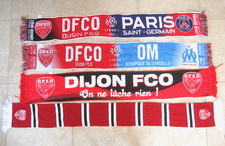 Lot 4 echarpe supporter Football DFCO Dijon OM Scarf vintage Retro