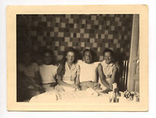 Dining Room Table Family - Old Amateur Photo Year. 1940