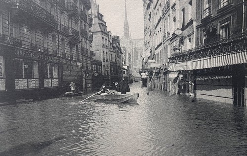 Paris inondation rue - paris,