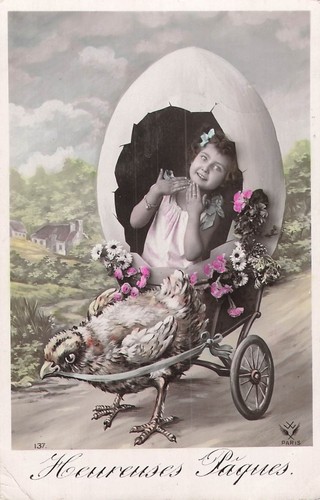 Surrealiste paques fillette - surrealiste,