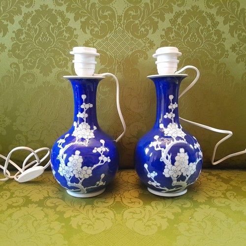 Paire vases bleu blanc - vases, bleu-blanc