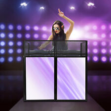 Portable DJ Event Booth Facade Foldable Controller Stand DJ Display Stand Black