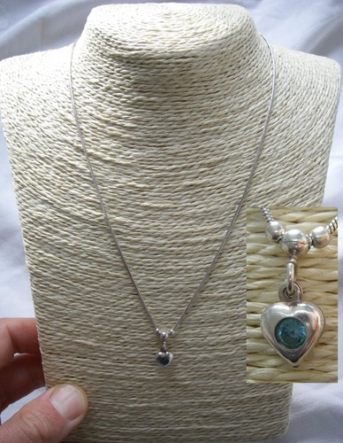 Collier coeur serti 4gr - collier,