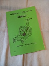 manuel conduite entretien tondeuse STAUB  21 SP  " grand pré "