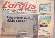 L'ARGUS N°3076 DAKAR /66e SALON BRUXELLES / MONTE-CARLO & LANCIA / MERCEDES 260E