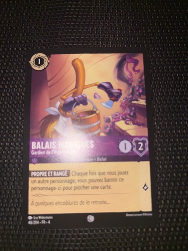 Carte lorcana balais magiques - lorcana,