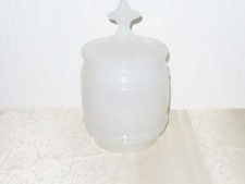 Vintage Verre Dépoli Bowle Récipient ! Verre Opale