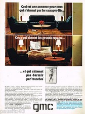 ADVERTISING ADVERTISING 055 1967 G.M.C les sofas-bits