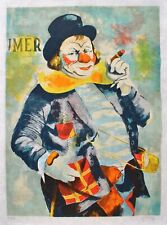 Viktor VIKO :  Le clownau cigare, LITHOGRAPHIE Originale signée,  150ex