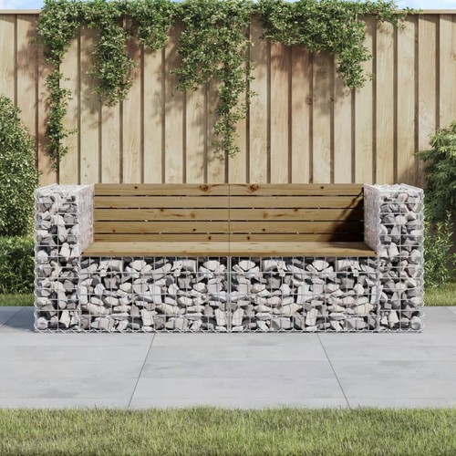 Banc jardin design gabion - banc,