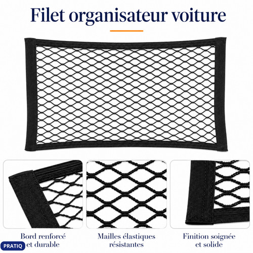 Rangement coffre voiture filet - coffre,