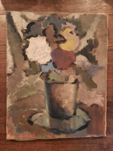 Tableau huile toile fleurs - tableau,