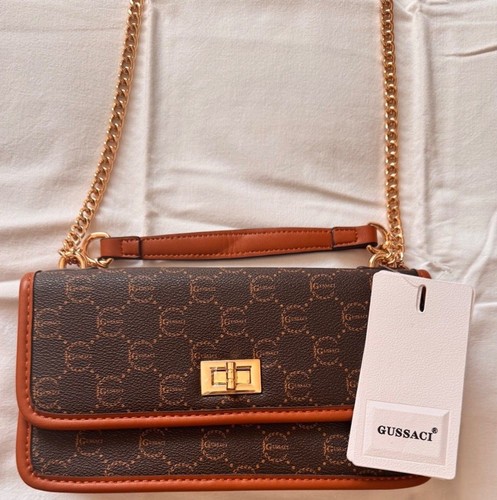 Gussaci brown monogram chain - monogram,