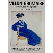 ORIGINAL POSTER - 1984 - JACQUES VILLON GALERIE JEAN-PIERRE JOUBERT